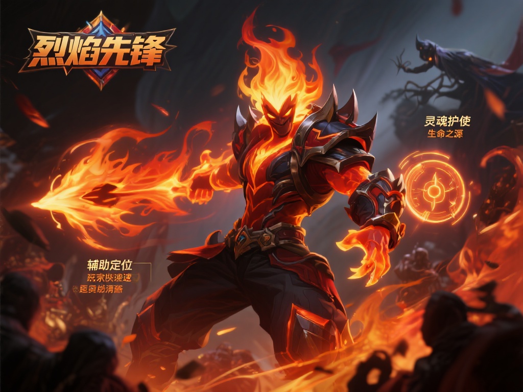 以一个典型的输出型英雄“烈焰先锋”为例，这个角色极